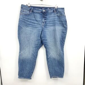 Old Navy Women 22 Jeans Light Wash Pants Curvy O.G. Straight High Rise Stretch